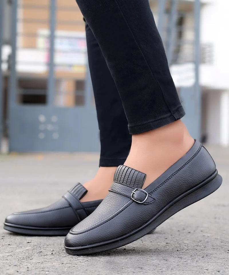 Bacca Bucci Matte Black ROME Dress Loafers Moccasins & Driving Shoes for Men | Best Price UAE
